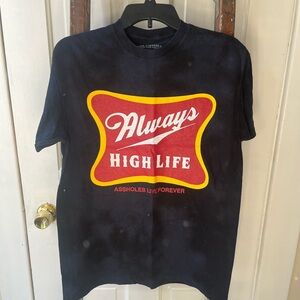NWOT Always High Life Women's Black Tee